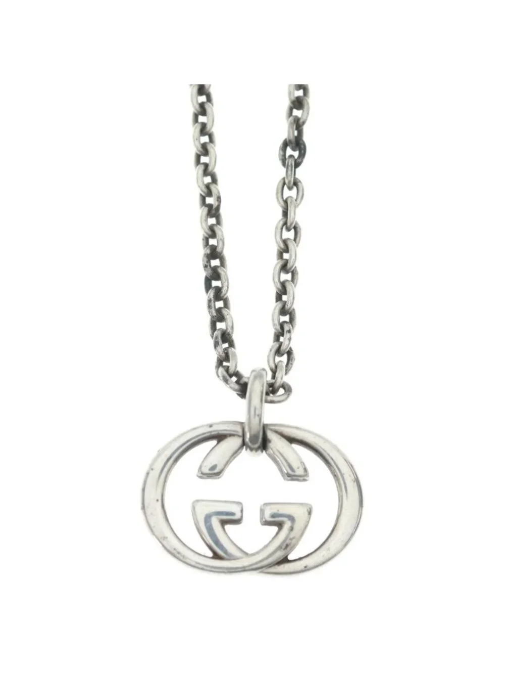 Gucci Interlocking Pendant Silver
